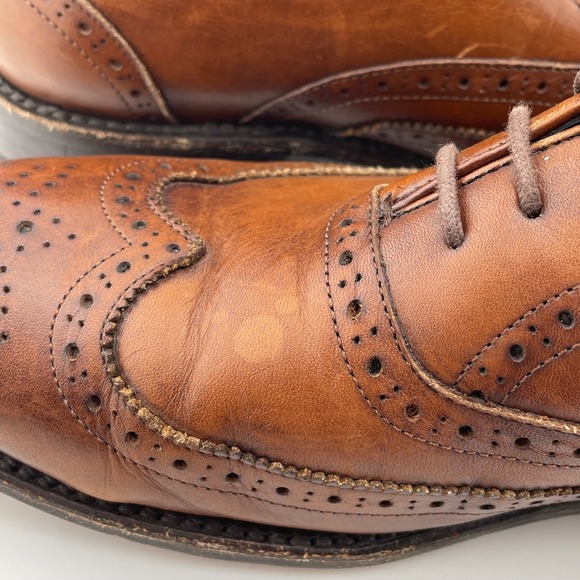 Thursday‎ Boot Company Wingtip Brogue Dress Shoes Leather Brown Mens Size 10 - Picture 8 of 10